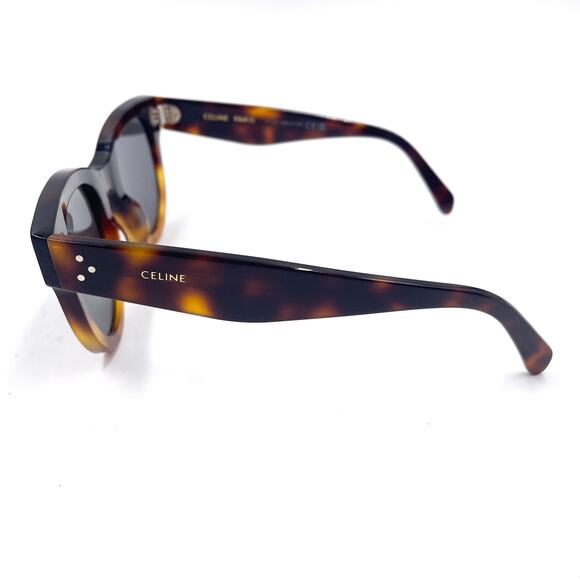 Celine Tortoise Shell Sunglasses Round Havana Gray Acetate Frame CL4003IN - Picture 7 of 11